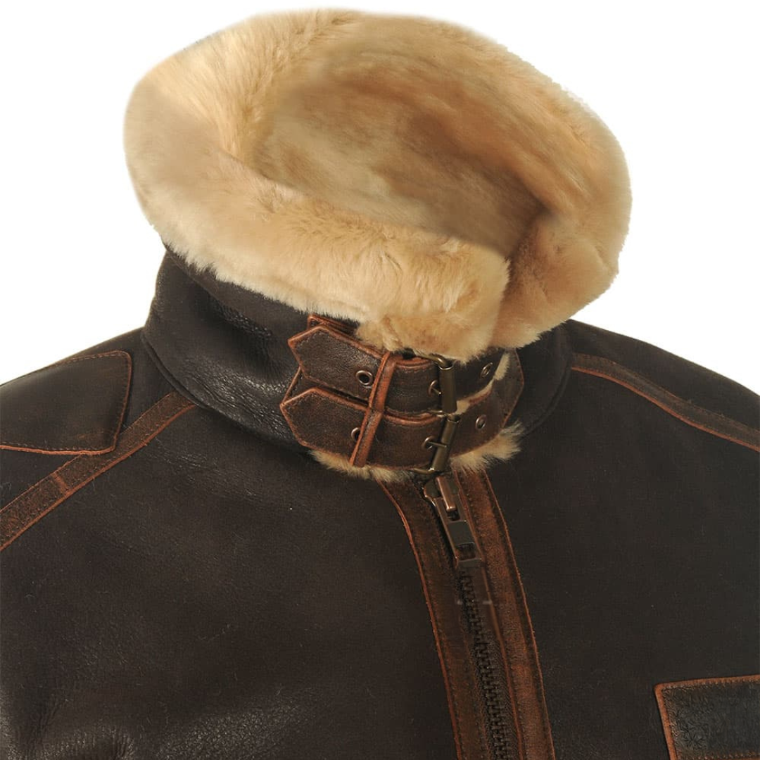 Adrian | Vintage Fur-Lined Aviator Jacket