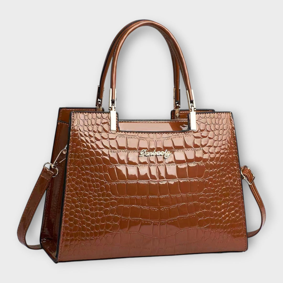 Amelia | Women Crocodile Texture Structured Handbag