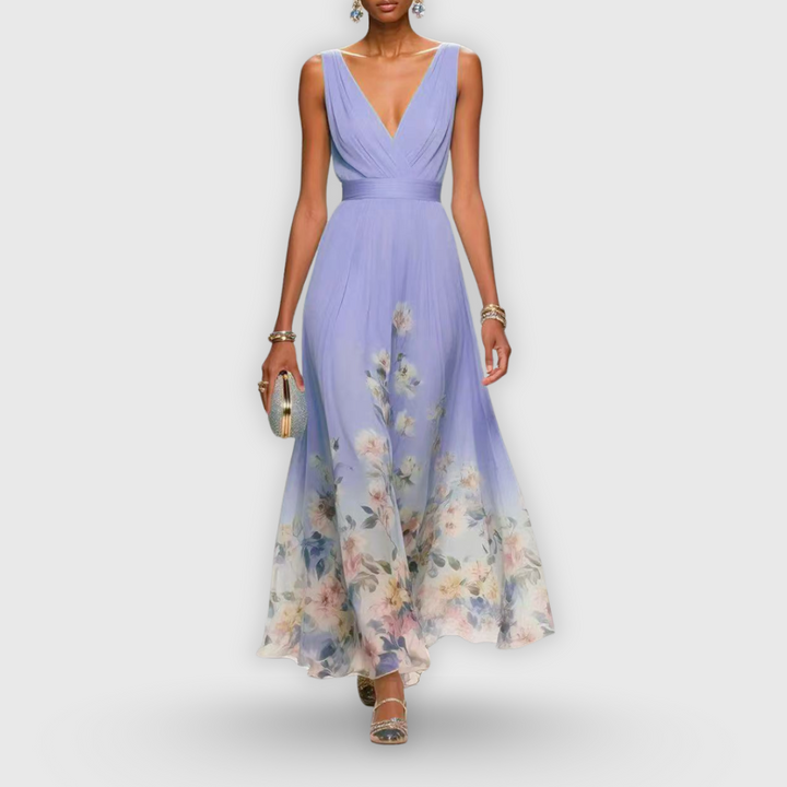 Bella | Women’s Floral V Neck Maxi Dress