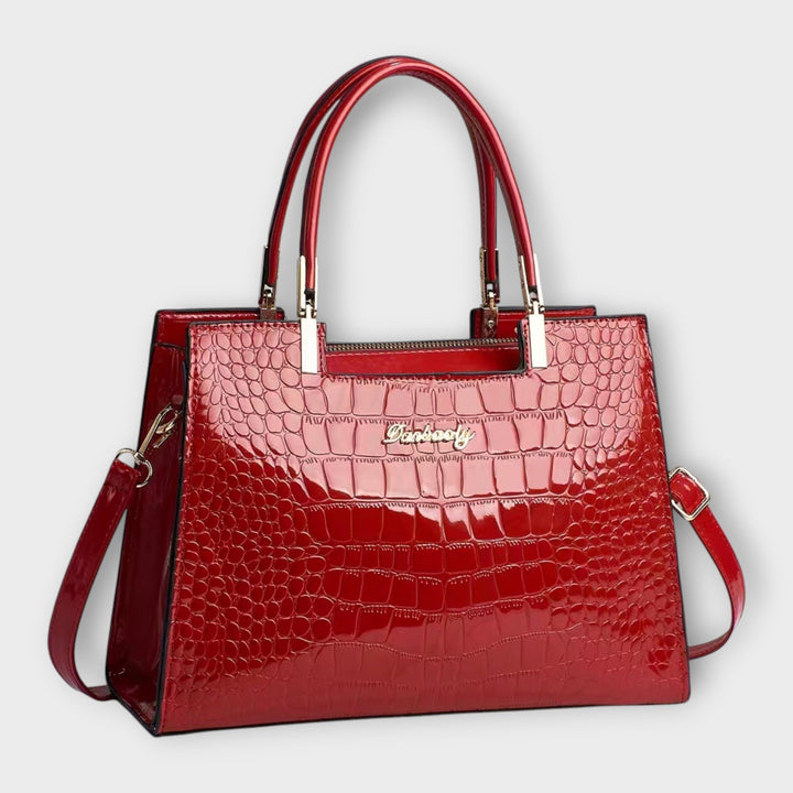 Amelia | Women Crocodile Texture Structured Handbag