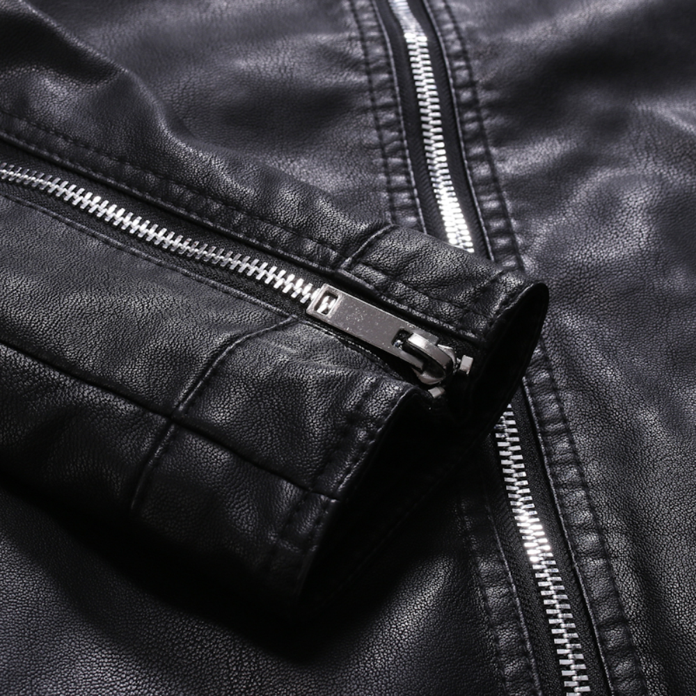 Magnus | Sleek Leather Biker Jacket