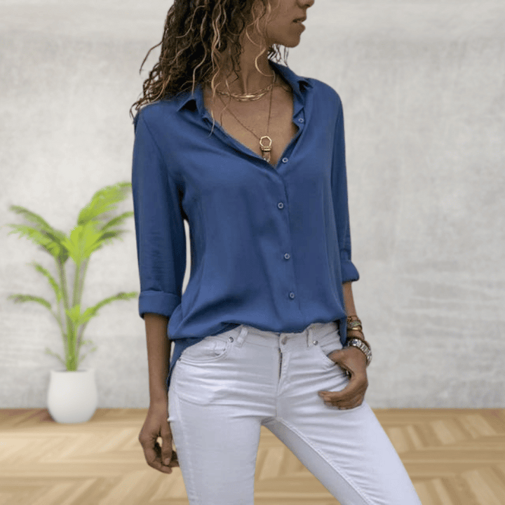 Michaela | Classic Rolled Sleeves Button-Down Shirt