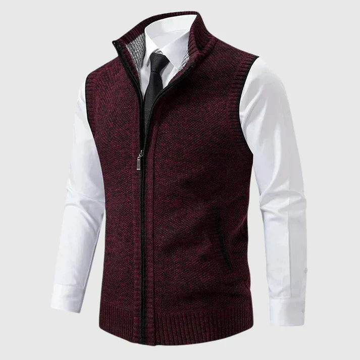 Louis | Stylish Zip-Up Knit Vest