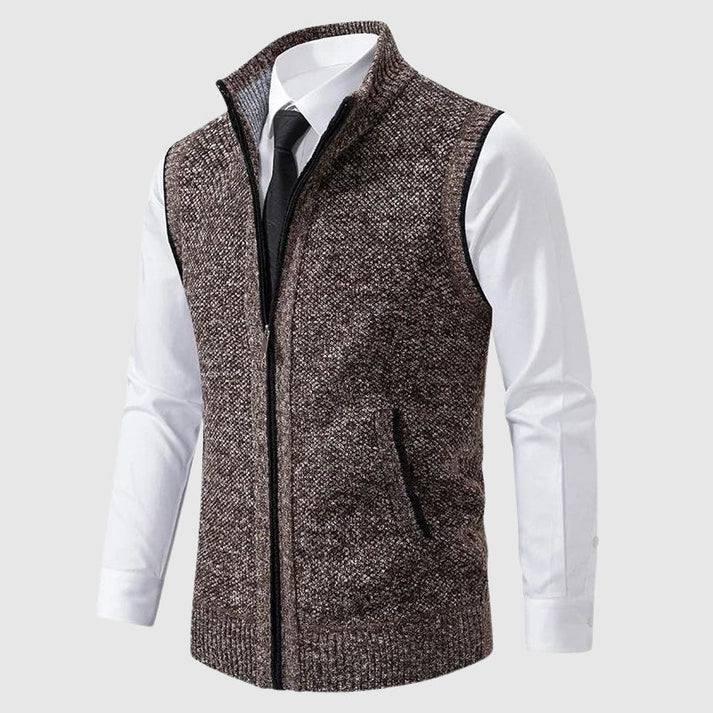 Louis | Stylish Zip-Up Knit Vest