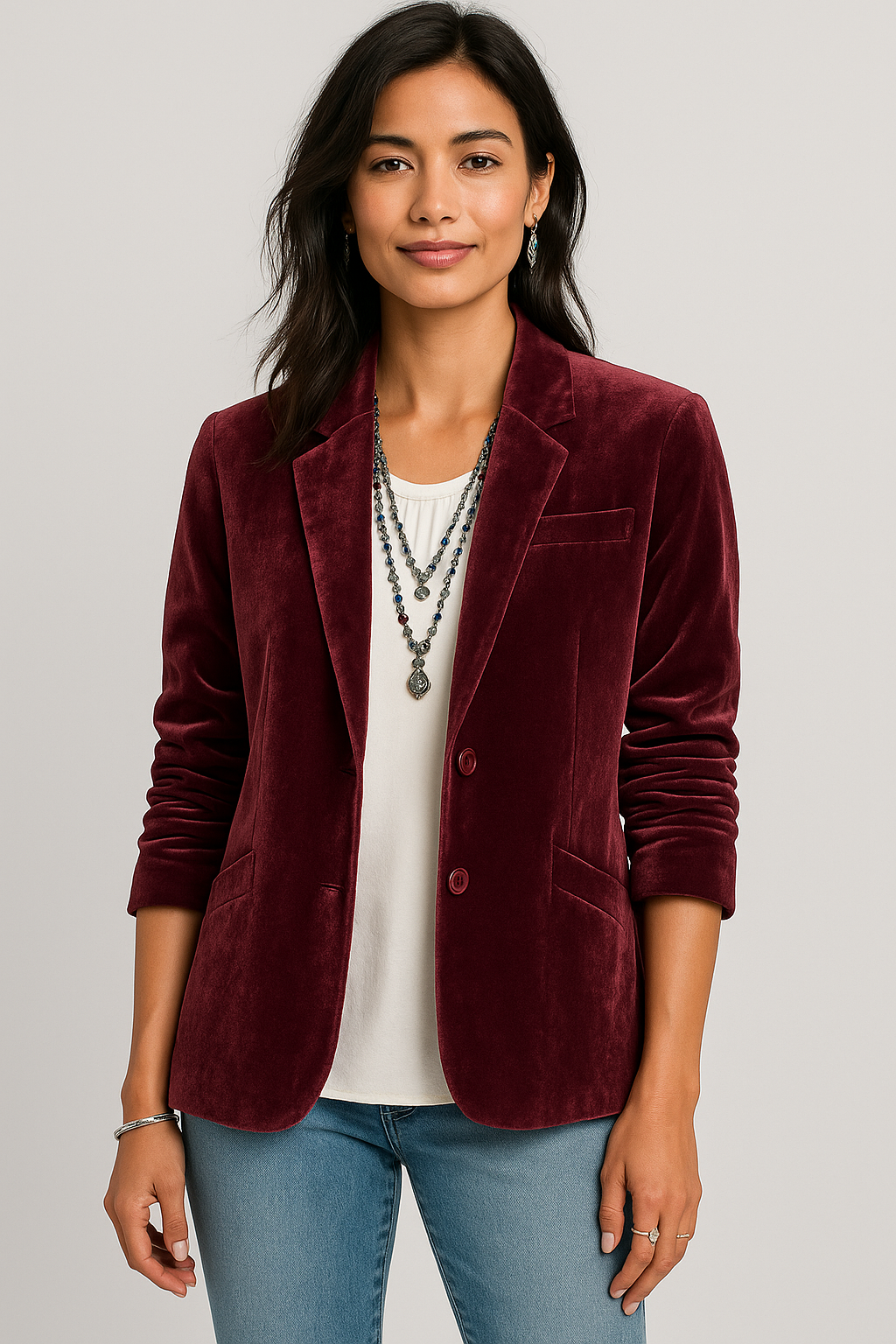 Sioba Velvet Slim-Fit Blazer
