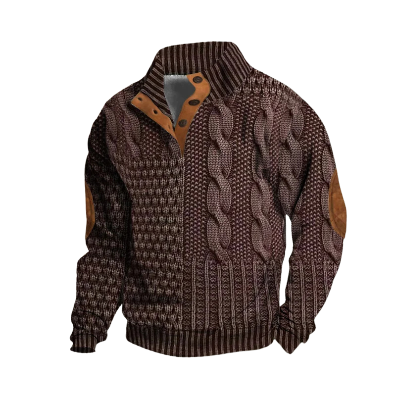 Georg | Premium Knitted Jacket with Leather Accents
