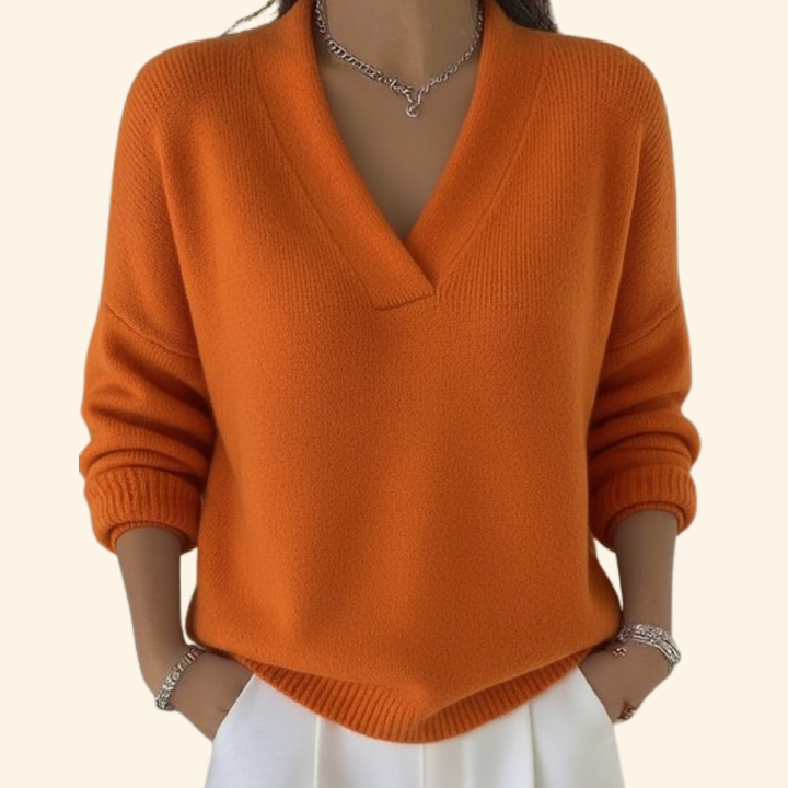 Ella | Women’s Elegant V Neck Casual Sweater