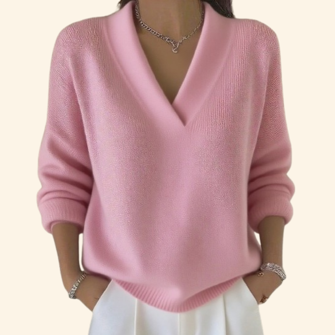 Ella | Women’s Elegant V Neck Casual Sweater