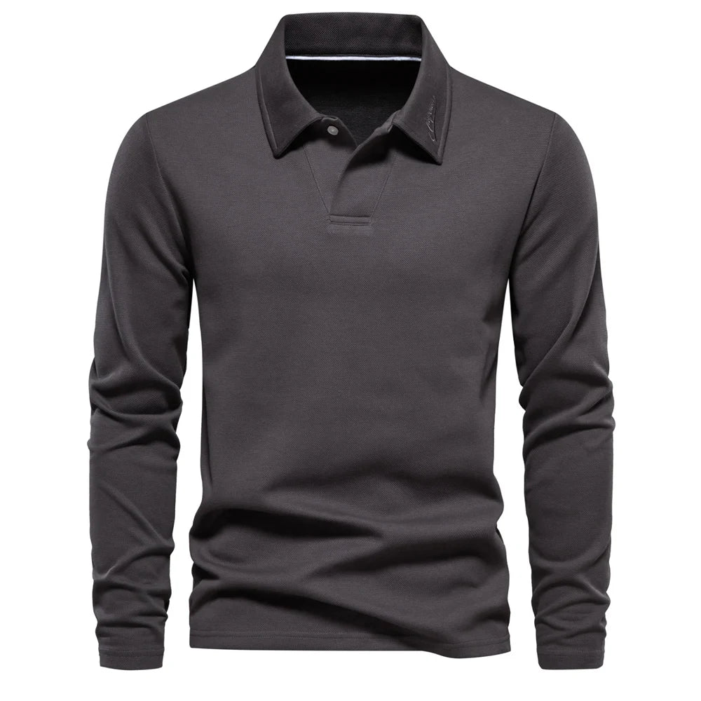 Cameron | Men’s Classic Long Sleeve Polo Shirt