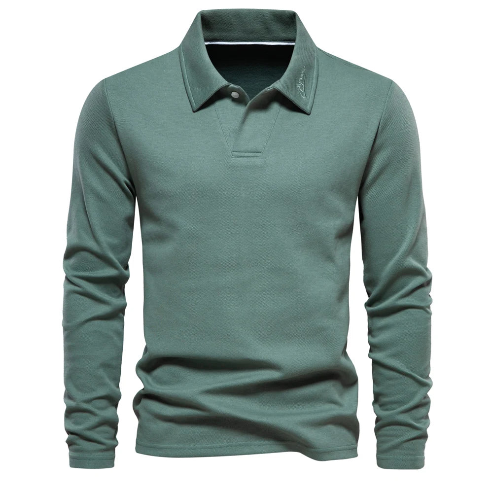 Cameron | Men’s Classic Long Sleeve Polo Shirt