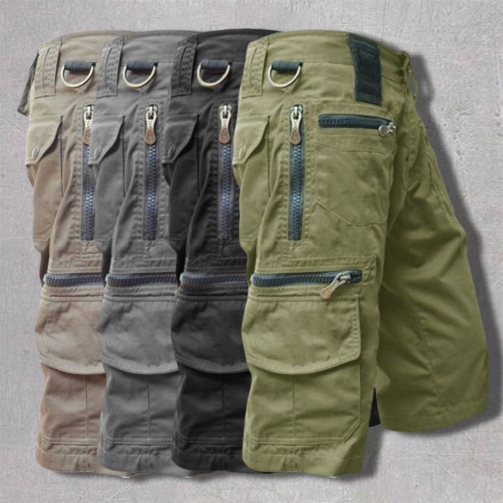 Spencer | Stylish Zipper Details Utility Cargo Shorts