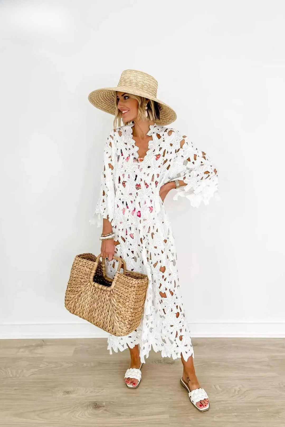 Kylie | Stylish Laser-Cut A-Line Dress