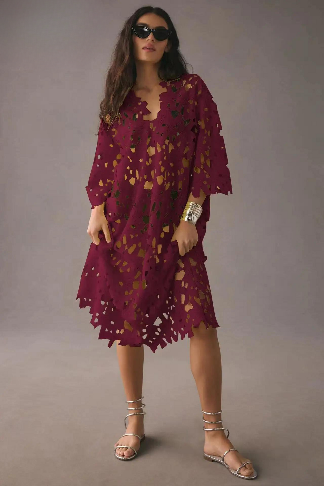 Kylie | Stylish Laser-Cut A-Line Dress