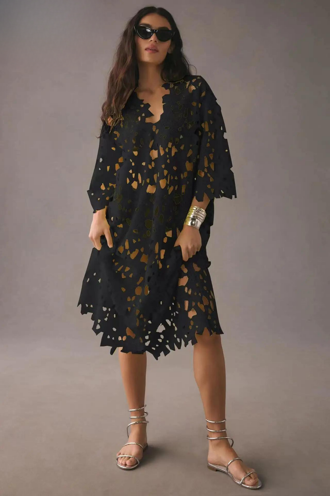 Kylie | Stylish Laser-Cut A-Line Dress