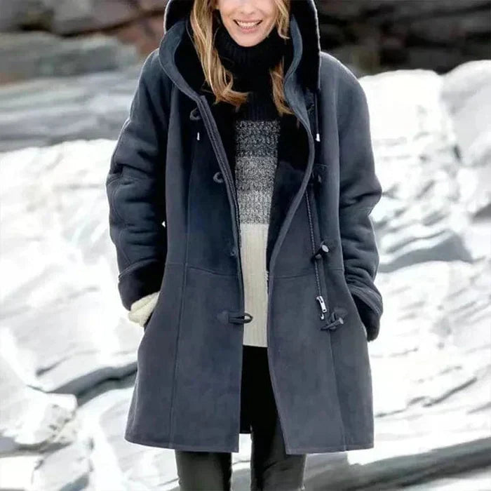 Amelia | Fleece-Lined Hooded Coat