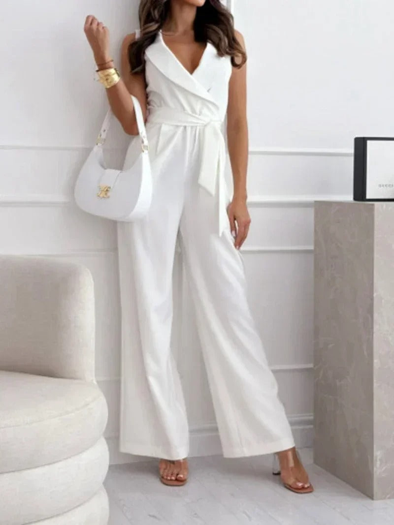 Layla | Stylish Wrap-Front Wide-Leg Jumpsuit