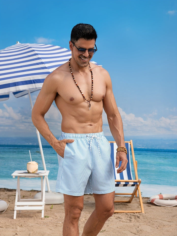 Jeremy | Men's Striped Beach Shorts