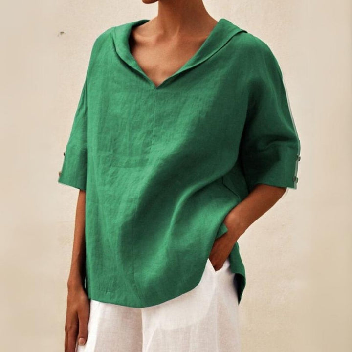 Jane | Women's Casual Linen V-Neck Shirt