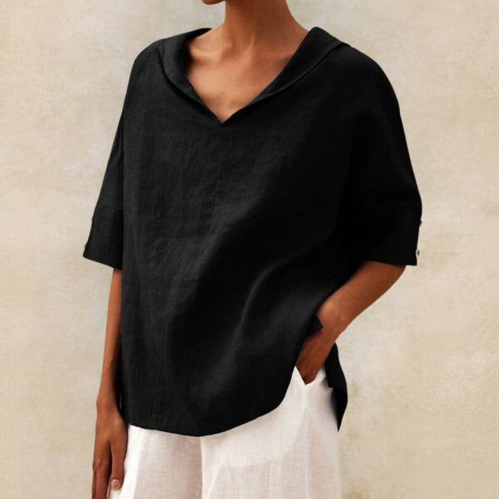 Jane | Women's Casual Linen V-Neck Shirt