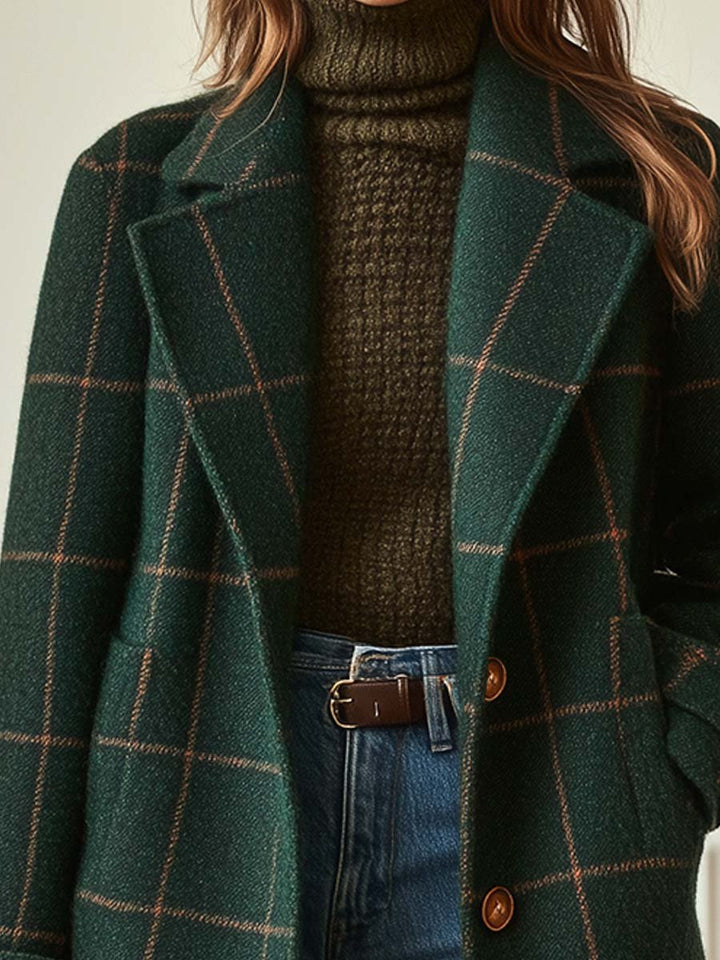 Faith | Women’s Check Pattern Long Coat